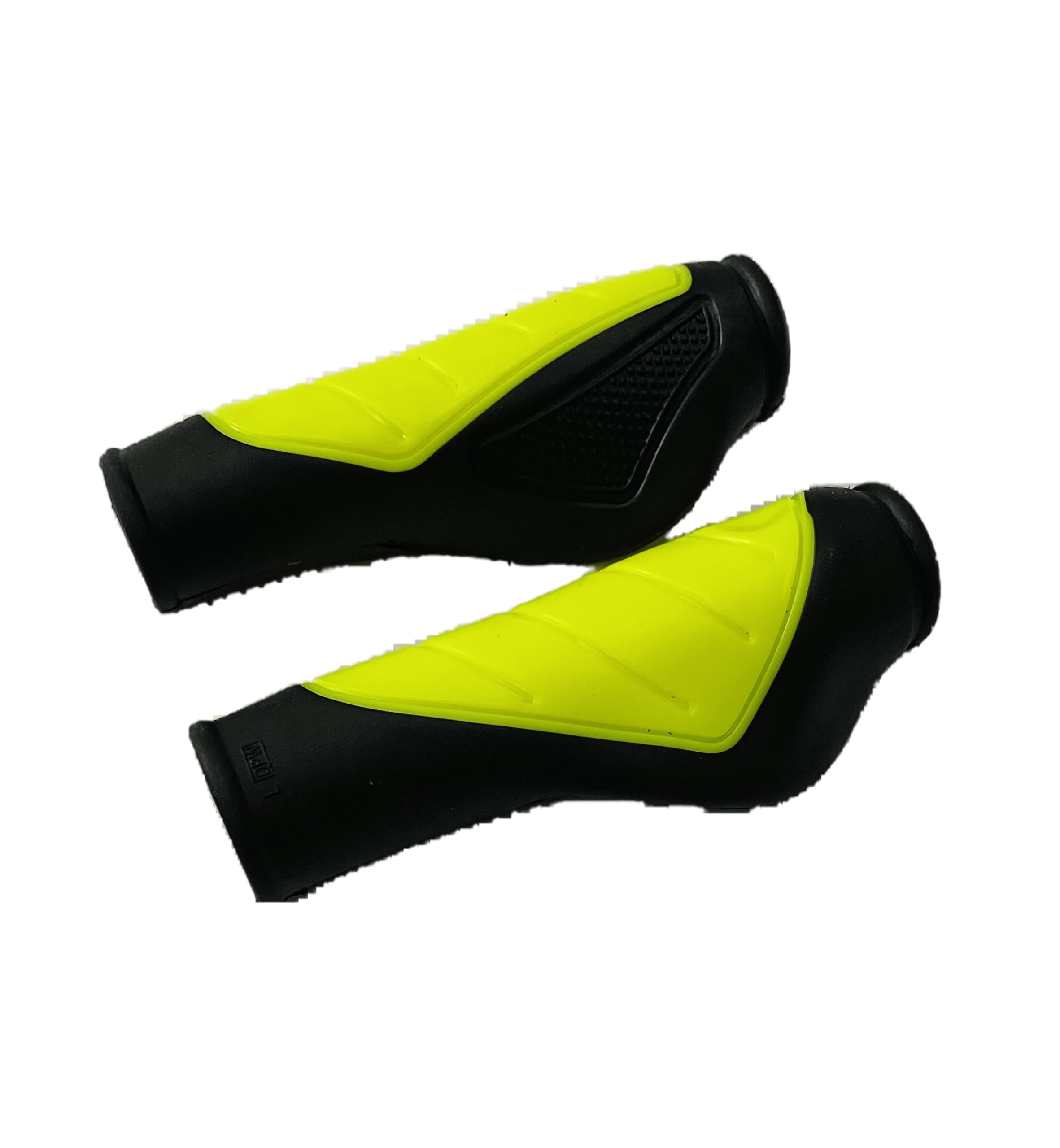 Cycle Handle Grip Set 12.5cm Dual Color Non Toxic Soft Rubber Anti-Slip MTB/City Bicycle Bike Multicolor (Green)