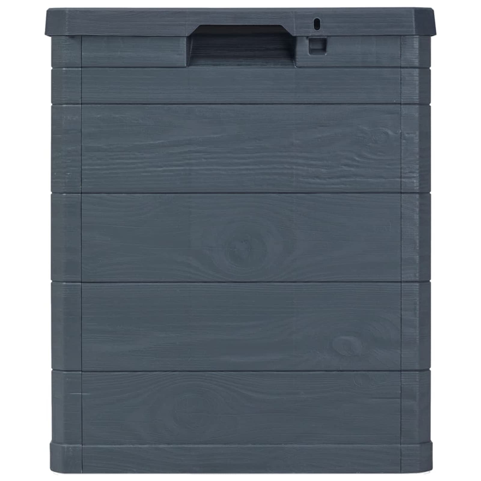 ARKEM Baule da Giardino Effetto Legno Organizer Box Giocattoli Multibox Impermeabile Esterni,Baule da Giardino 90 L Antracite
