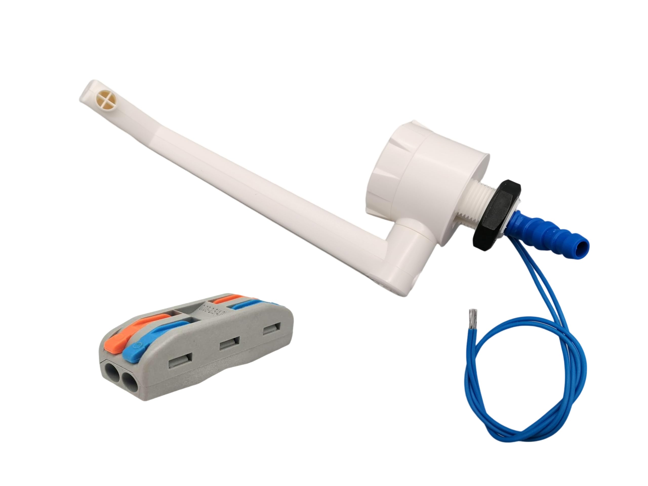 CR-MOESANCO® Kit Robinet Universel avec Connecteur pour Caravane, Camping-car, Bateau, Matériau en Nylon, Couleur Blanche