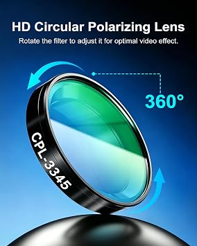 CPL-3345, Circular Polarizing Lens, Anti-Glare Filter, Only for FITCAMX Dash Cams, Easy to Adjust