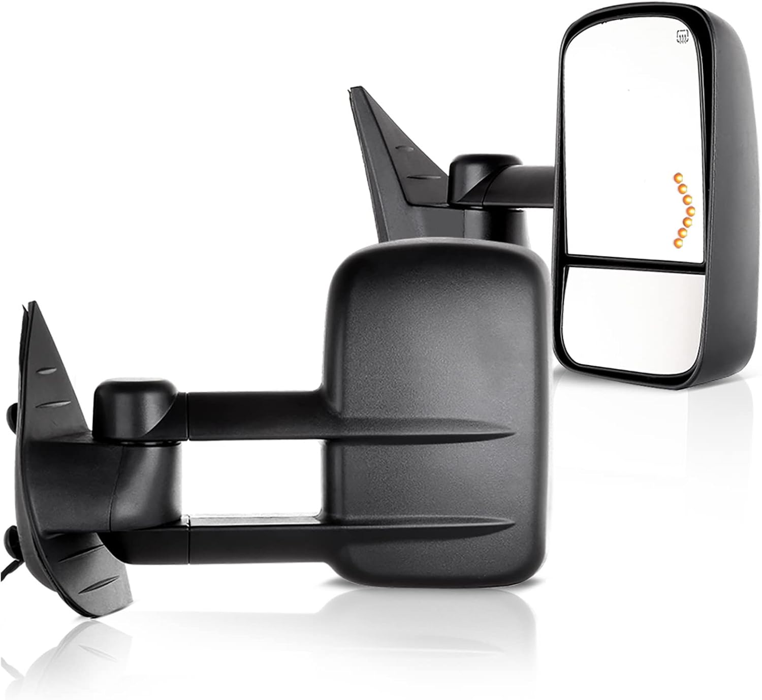 ECCPP Towing Mirrors Replacement fit for 2008-2013 for Chevy for Avalanche for Tahoe for Silverado for Suburban for GMC for Sierra 1500 for Yukon Power Heated Arrow Signal Towing Mirrors