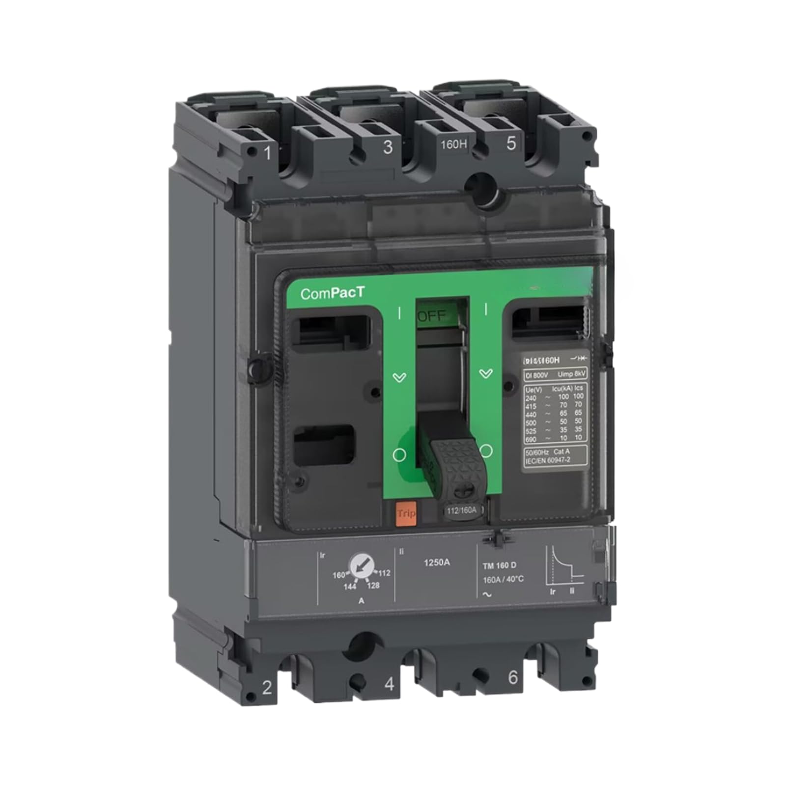 Disjoncteur 100F100 3P 100A haute performance 50kA - 2
