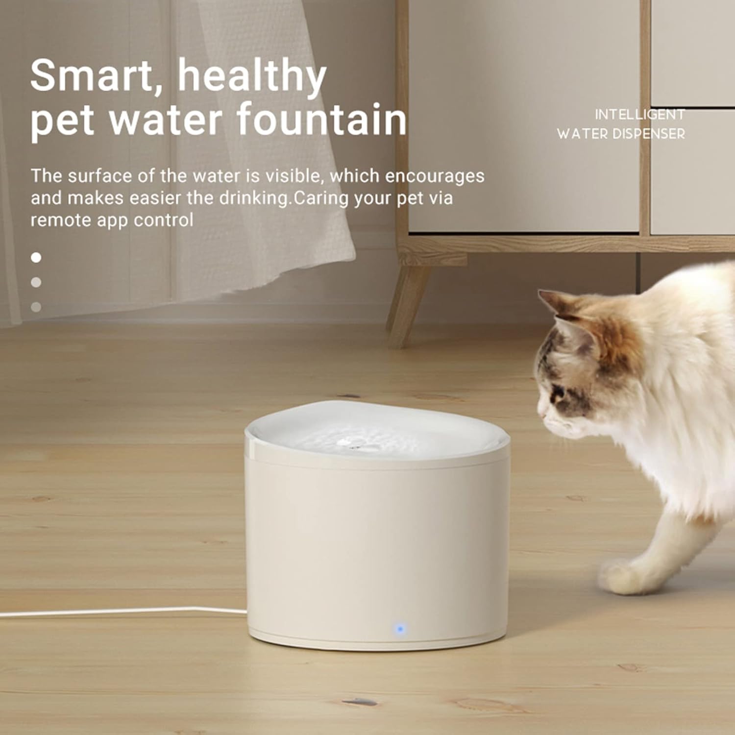 Cat Water Fountain, 84oz/2.5L Ultra Quiet Pet Water Fountain with Quadruple Filtration, Dog Water Bowl Dispenser Drinking Water for Cats Dogs,Yellow