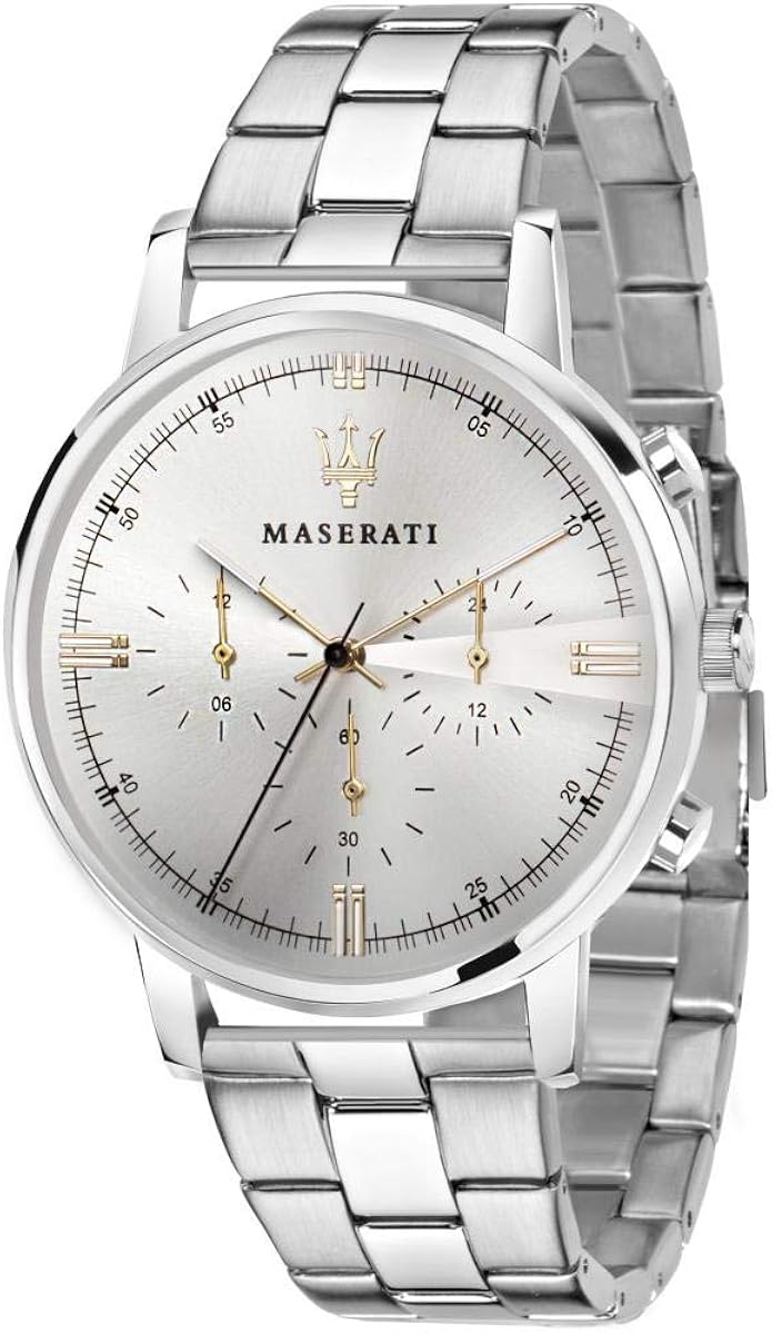 Maserati Orologio da uomo, Collezione Eleganza, movimento al quarzo, multifunzione, in acciaio - R8873630002 Maserati Orologio da uomo, Collezione Eleganza, movimento al quarzo, multifunzione, in acciaio - R8873630002