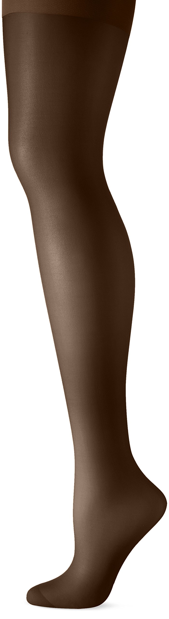 Pretty Polly Women's Black (Blk Barely Black) On The Go 10D Ladder Resist Compression Tight Glossy Fine 10 Den 3 Tights, Large (Manufacturer Size:ml)
