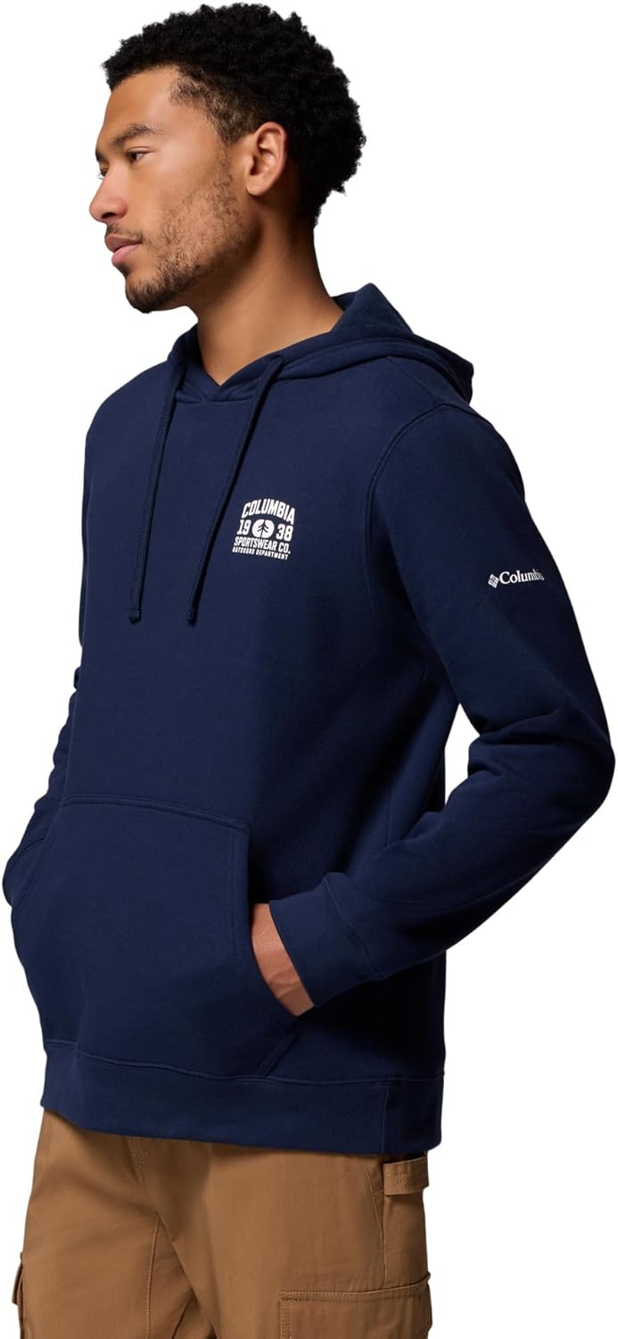 Columbia Mens Trek Graphic Hoodie, Collegiate Navy/Outdoor Arch, Small - Image 3
