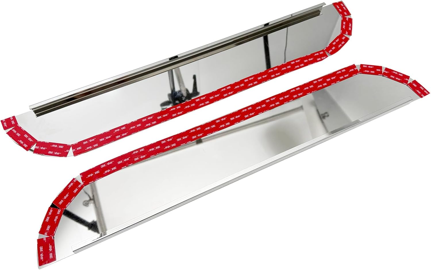 Pair 5" Chopped Window Trim Stainless Steel Compatible with 2005+ Peterbilt Cab 379 386 389 Truck, Driver and Passenger Side