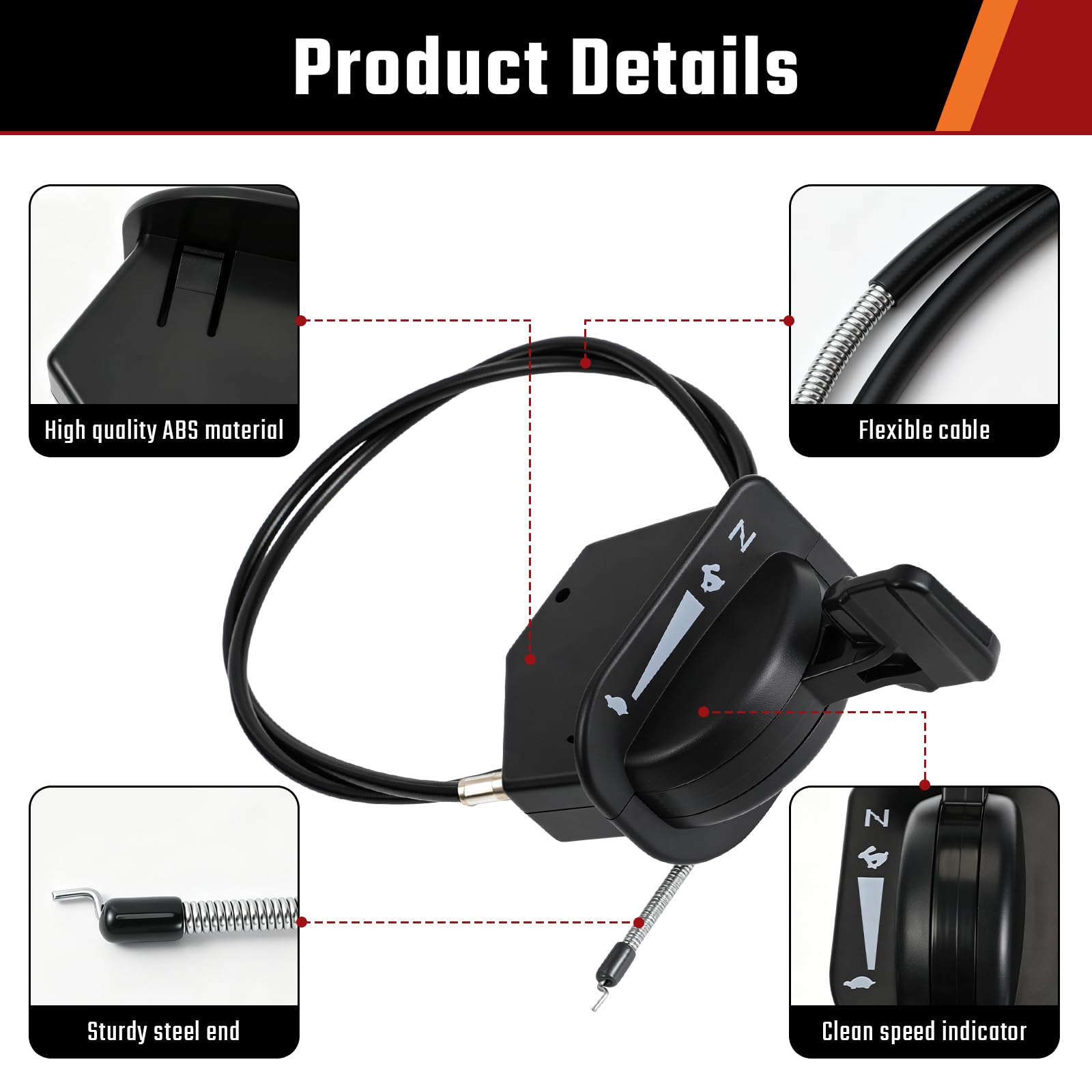 Tellegloww Paquete de 2 cables de estrangulamiento del acelerador compatibles con Cub Cadet 946-05098c Xt1 Lt46 Lt50 Gt50 Gt54 St54 Xt2-lx50 St54 Lt54 Lx46 Conjunto de cable del acelerador compatible