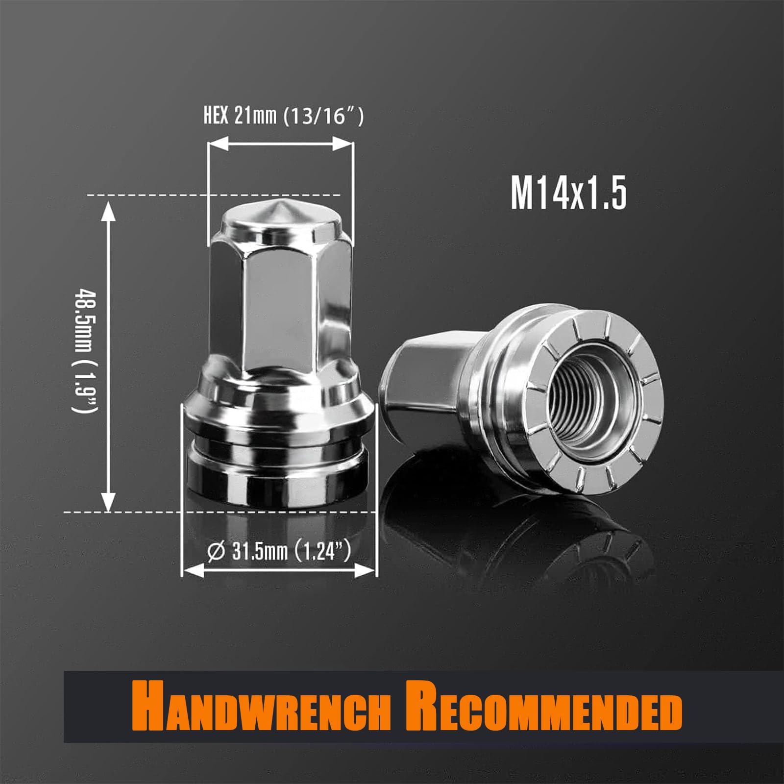 Amazon.com: 32 Pcs M14x1.5 Lug Nuts, Chrome Wheel Lugnuts