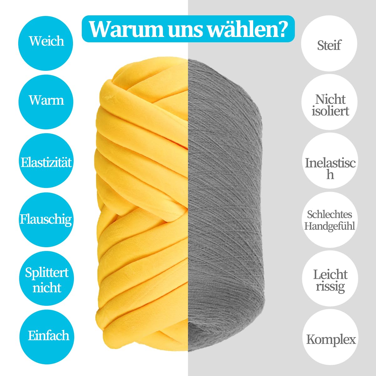 Maxee Handstrickgarn – Farbverlauf, 500g, Weich & Atmungsaktiv