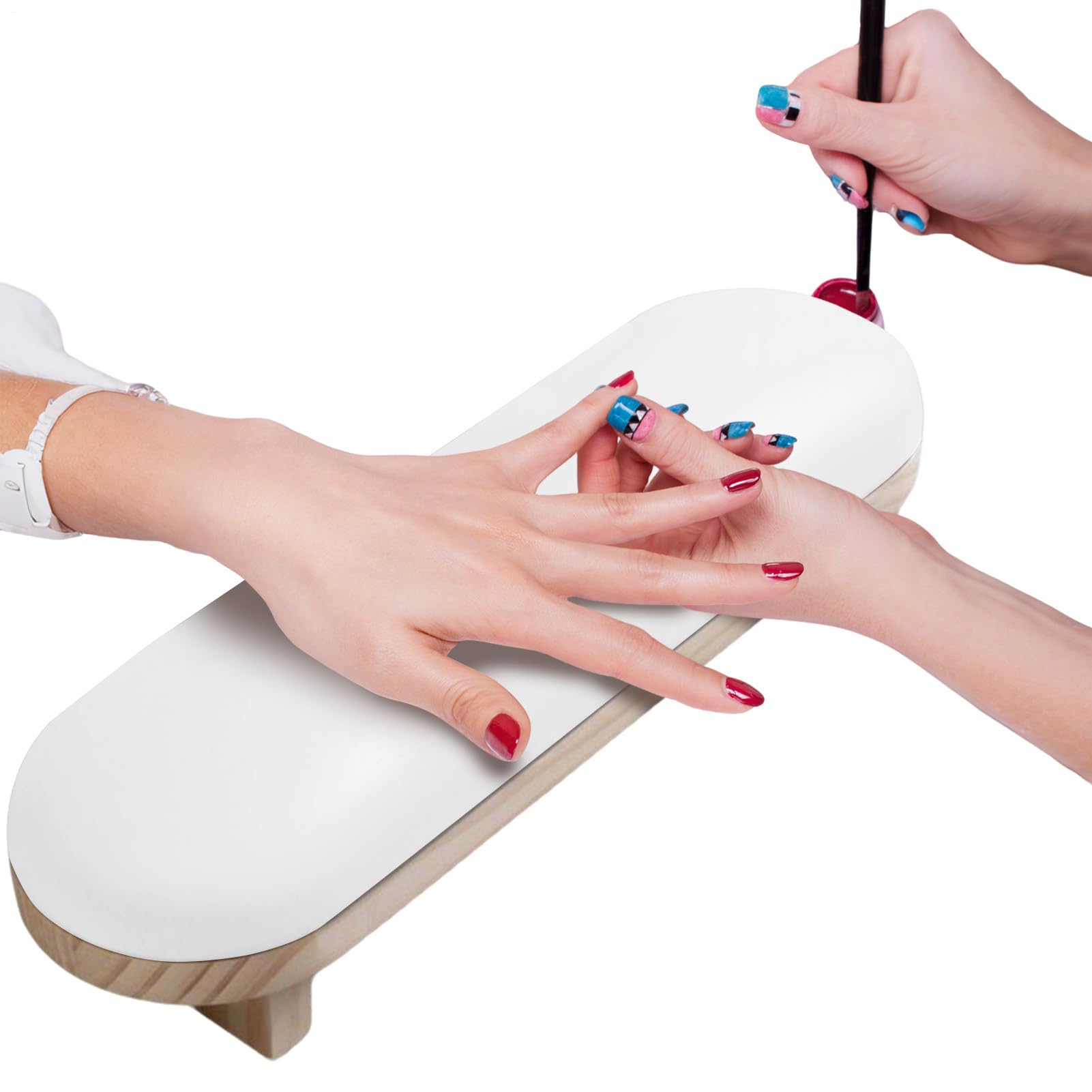 Repose-bras pour ongles | Support antidérapant, imperméable, stable avec revêtement PU - Repose-main manucure | Pour salon, pratique à domicile, débutants