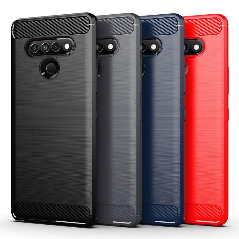 Image of Hybrid Carbon Fiber Back Case for LG Stylo 6 (Blue)