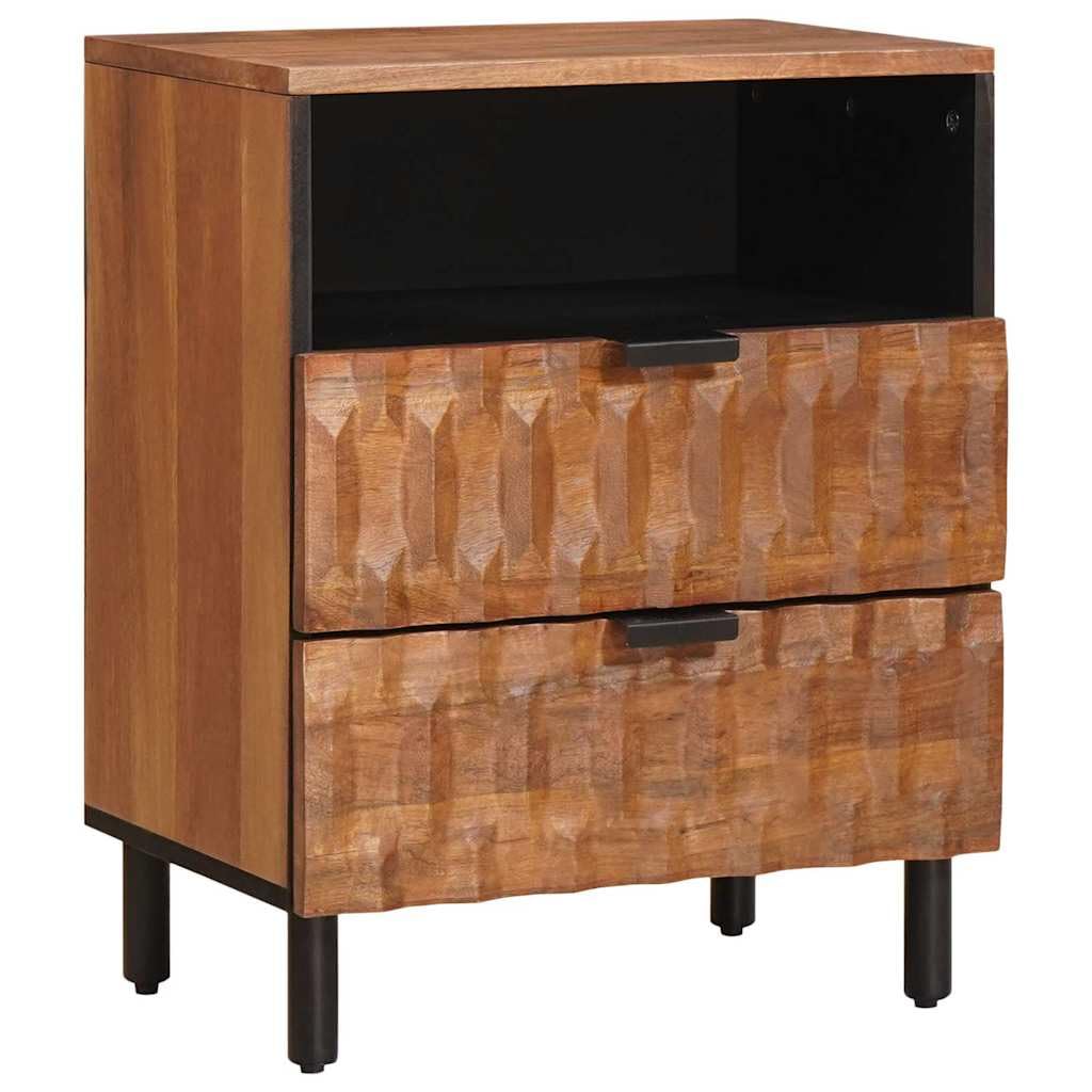 Table de chevet en bois de manguier pour ranger votre chambre et ranger l'espace