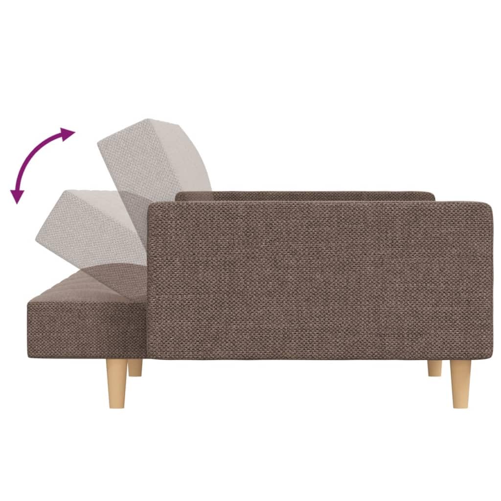 Sofá cama de 2 plazas con función de sueño, sofá plegable con 2 cojines, tela topo, marco de madera estable, cama de invitados 2 en 1 para sala de estar y habitación de invitados, 220 x 84,5