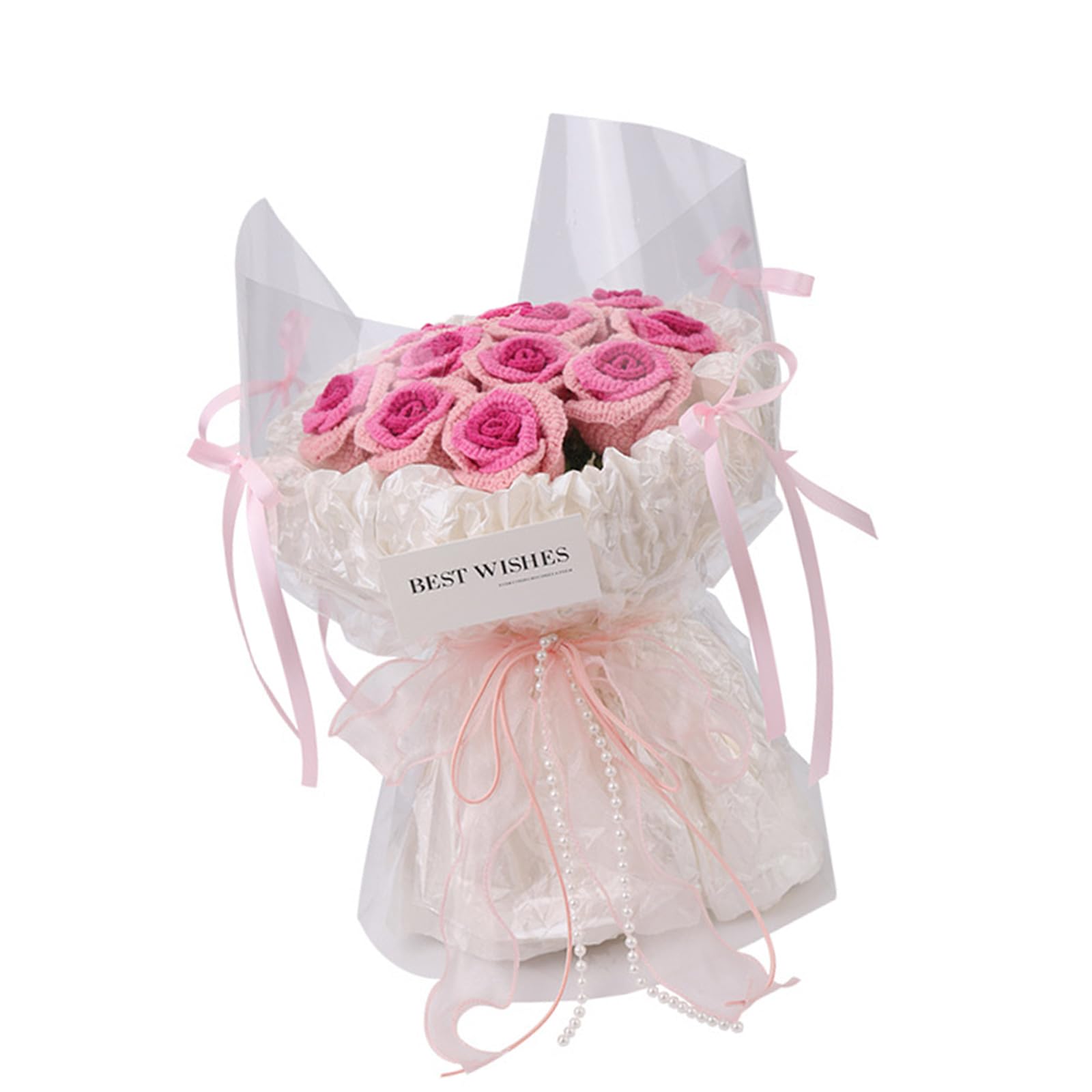 Snorvixre Bouquet Set with Step-by Instruction Crochet Wedding Bouquet Supplies for Beginner Knitting Craft by Crochet with Video Tutorial