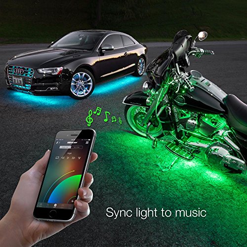 8Pc 24" Under Glow Tube + 6Pc 10" Interior Strips + 4Pc 36" Wheel Light Strips Xkchrome App Control Car Led Accent Light Kit Millions Of Colors Patterns Dual Zone Music Sync Smart Brake Feature #TOP3