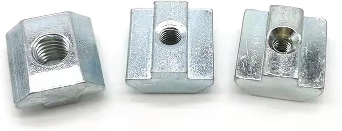 StainlessThread T- Slot Nuts T Sliding Slot Nut Zinc Plated for 2020 Aluminum Profile M3-M6(M4 (50Pcs))