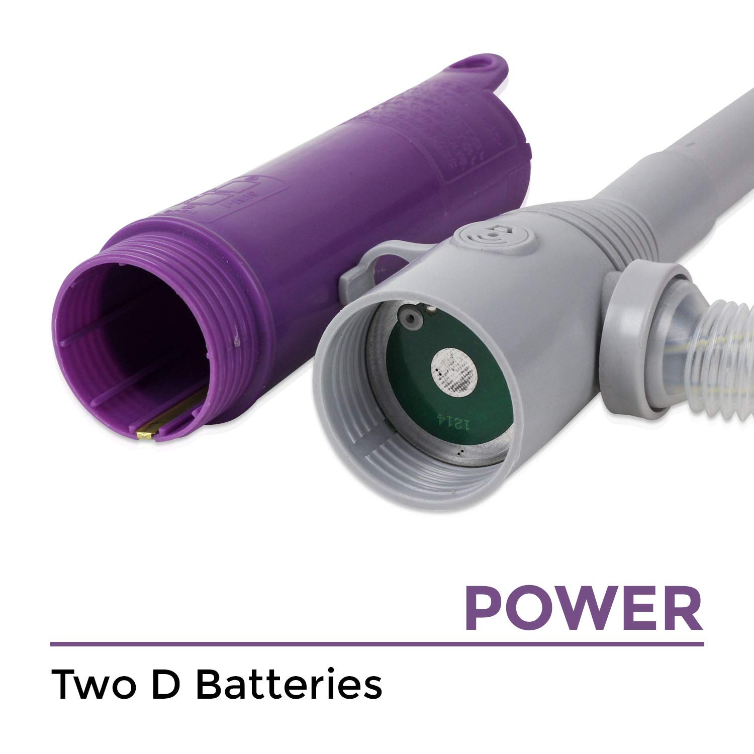 TERA PUMP Lot de 2 pompes de transfert de carburant alimentées par batterie avec buzzer – Pompe à siphon de carburant pour essence, diesel et eau non potable 2,4 GPM avec buse d'arrêt automatique