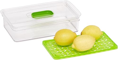 Miniatura 3 de Tienda Basics Juego de 2 recipientes de ahorro de alimentos con tapas ventiladas plástico sin BPA 2 medianos cortos 26 cuartos de galón