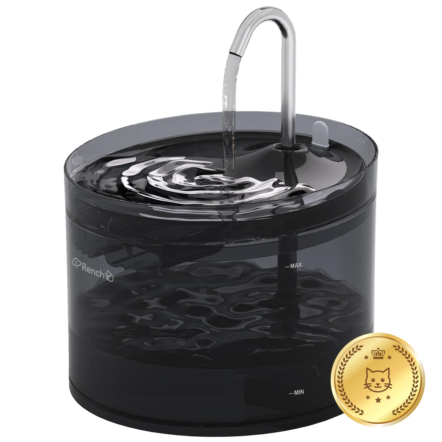 RenchX Cat Water Fountain - 2.2L - Quadruple Filtration - 5V/1A plug