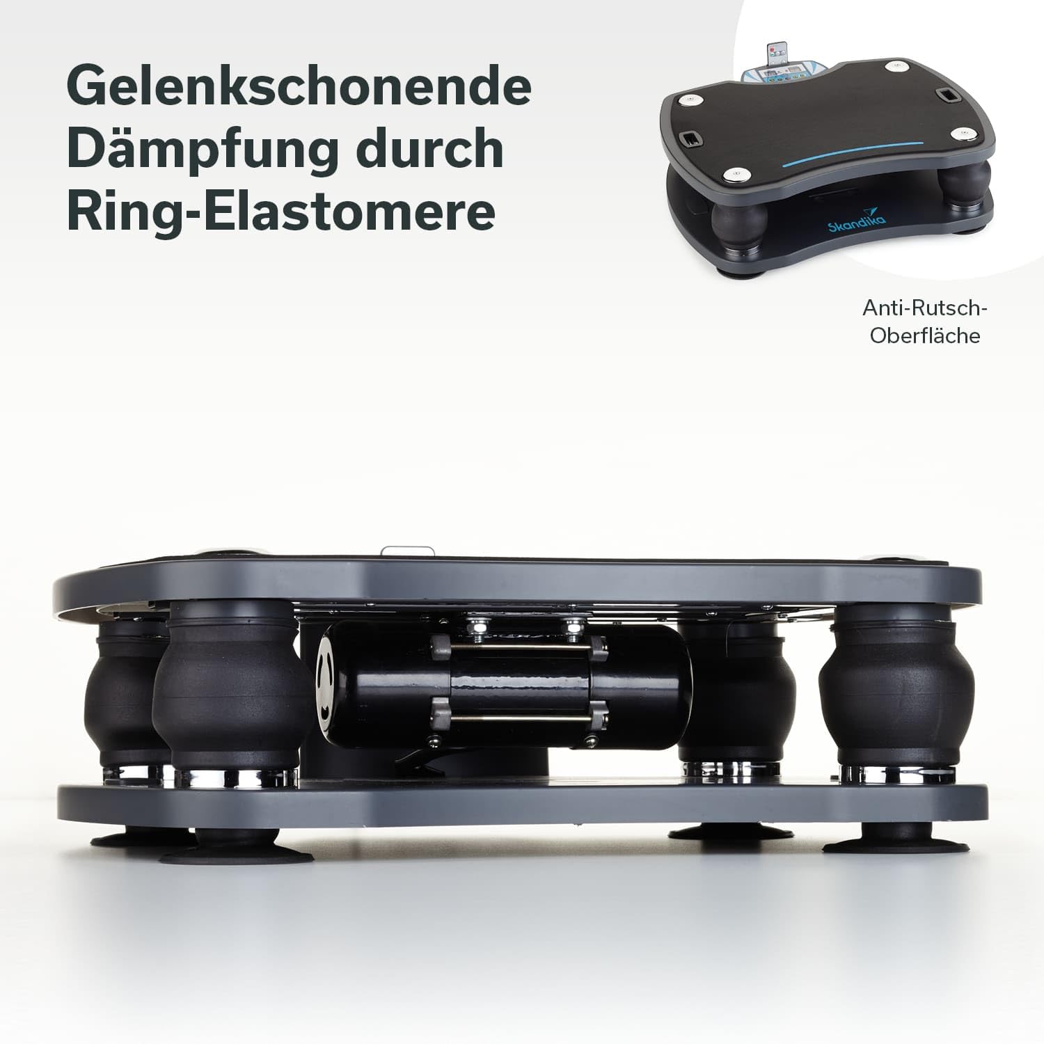 Skandika Vibrationsplatte 500 3D Vibration | große rutschsichere Fläche | 4 Programme + 20 Stufen | Fitness Von Zuhause | Inkl. Trainingsbänder, Fernbedienung + Poster | Fitness von Zuhause
