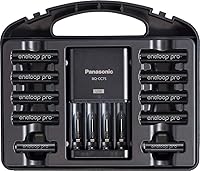 Vista 4 de Panasonic K-KJ75KHC82A Eneloop pro - Baterías recargables de alta capacidad 8AA y Panasonic BK-4HCCA12FA pro AAA baterías recargables precargadas