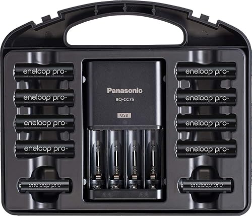 Miniatura 4 de Panasonic K-KJ75KHC82A Eneloop pro - Baterías recargables de alta capacidad 8AA y Panasonic BK-4HCCA12FA pro AAA baterías recargables precargadas