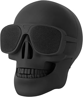 YSEECHENS Skull Speaker Portable Bluetooth Speakers 8W Output Bass Stereo for Desktop PC/Laptop/Mobile Phone/MP3/MP4 Player