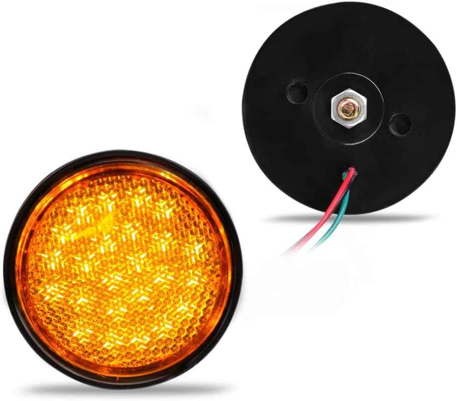 DREAIZER Reflector De Seguridad Arcador Lateral Redondo Indicador LED
