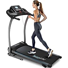 SereneLife Folding Electric Treadmill - Motorized Running Machine with 12 Pre-Set Programs, 4 Incline Levels, Supports Fit Home, Kinomap Apps, Bluetooth, 265+ lb Capacity | 50 x 24 x 49 inches