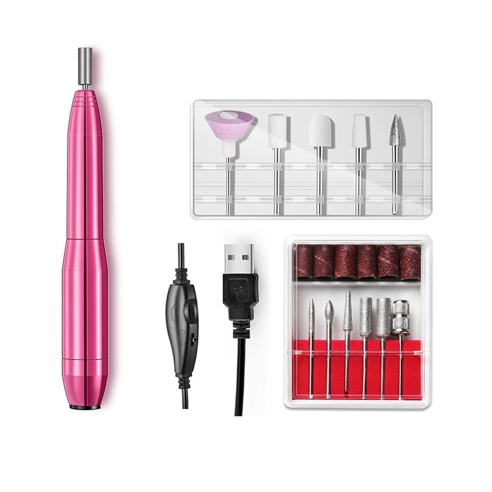 Nail Drill Portable Electric Nail Drill Machine Set for Milling Cutter Manicure Pedicure Nail Art Pen UV Gel