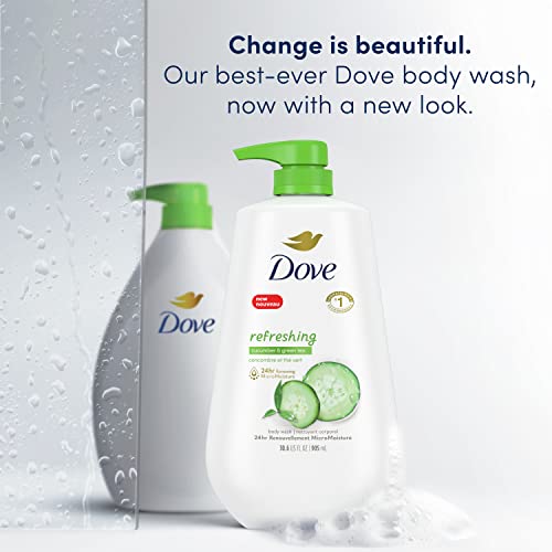 Dove BOYEB Body Wash With Pump Refreshing Cucumber And Green Tea 3 Count Refreshes Skin Cleanser That Effectively Washes Away Bacteria While Nourishing Your Skin 30.6 Oz thumb #2