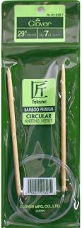 Clover Takumi Bamboo 29 Inch Circular Knitting Needle Size 7