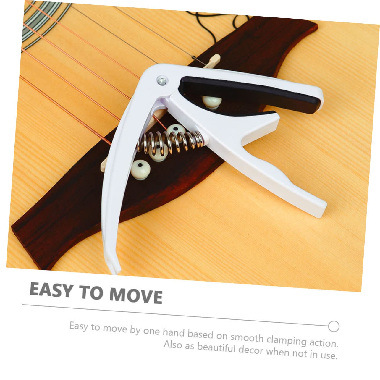 TOGEVAL Acoustic Capo for Guitar Easy Clip Tuner for Acoustic Electric Guitars Lightweight Portable Design for Changes Essential for Folk Country Music