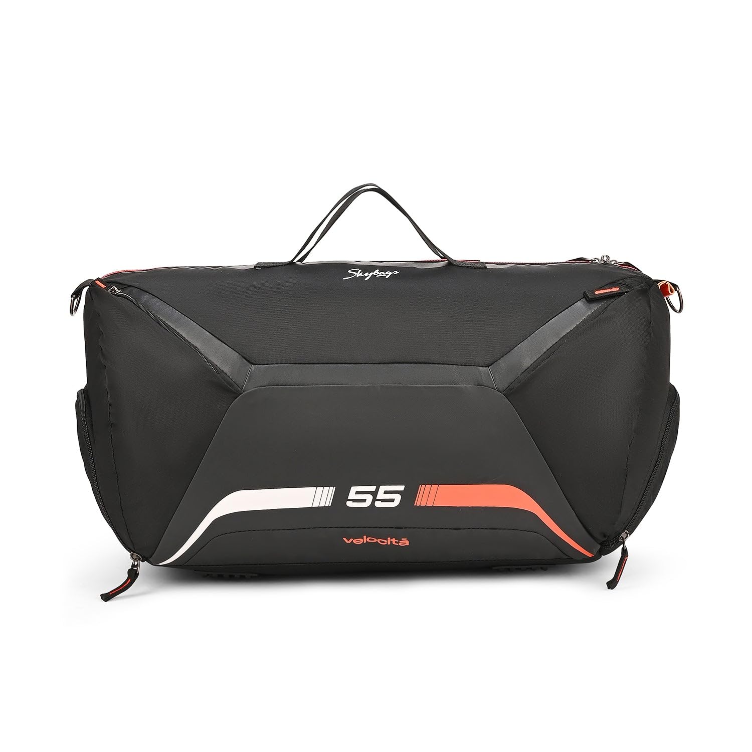 Endeavr Polyster Duffle Bag 52 cm Cabin Size Small (Black & Grey)-image-16