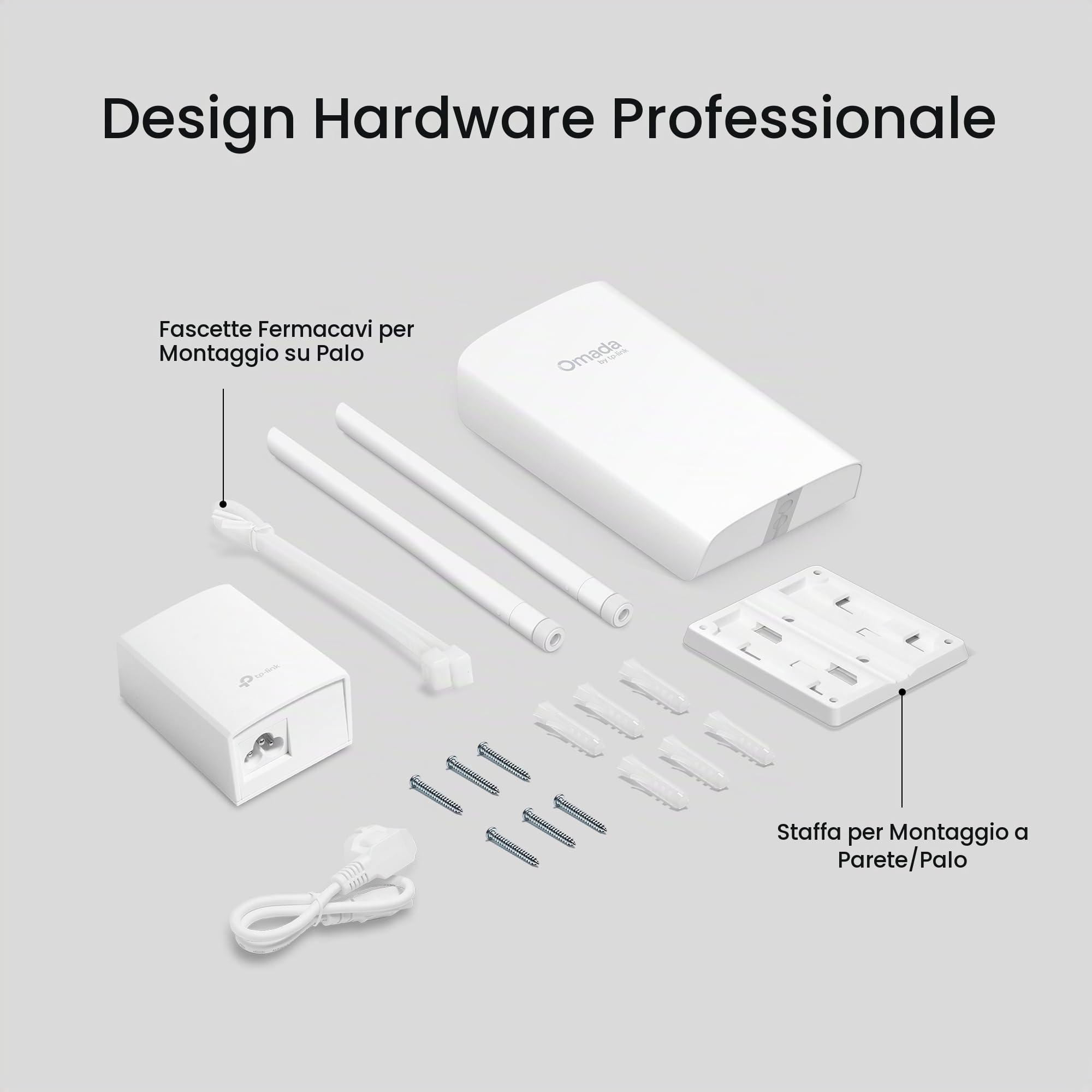 TP-Link Omada Punto di accesso esterno a lungo raggio - Prolunga WiFi universale compatibile con WiFi 6 AX1800 a doppia banda, fino a 3200 m², alimentato da PoE, IP65 resistente alle intemperie