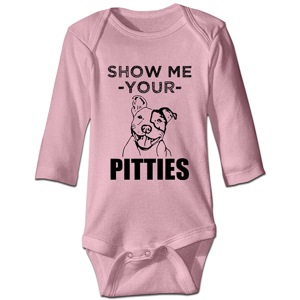 DOQOSESHY Show Me Your Pitties Pitbull Baby Climbing 0-24 Months Bodysuit