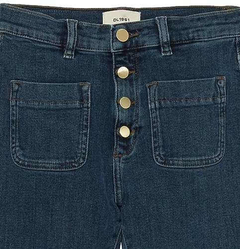 Image of DL1961 Girls Emie Straight: High Rise, Ice Distressed, 12