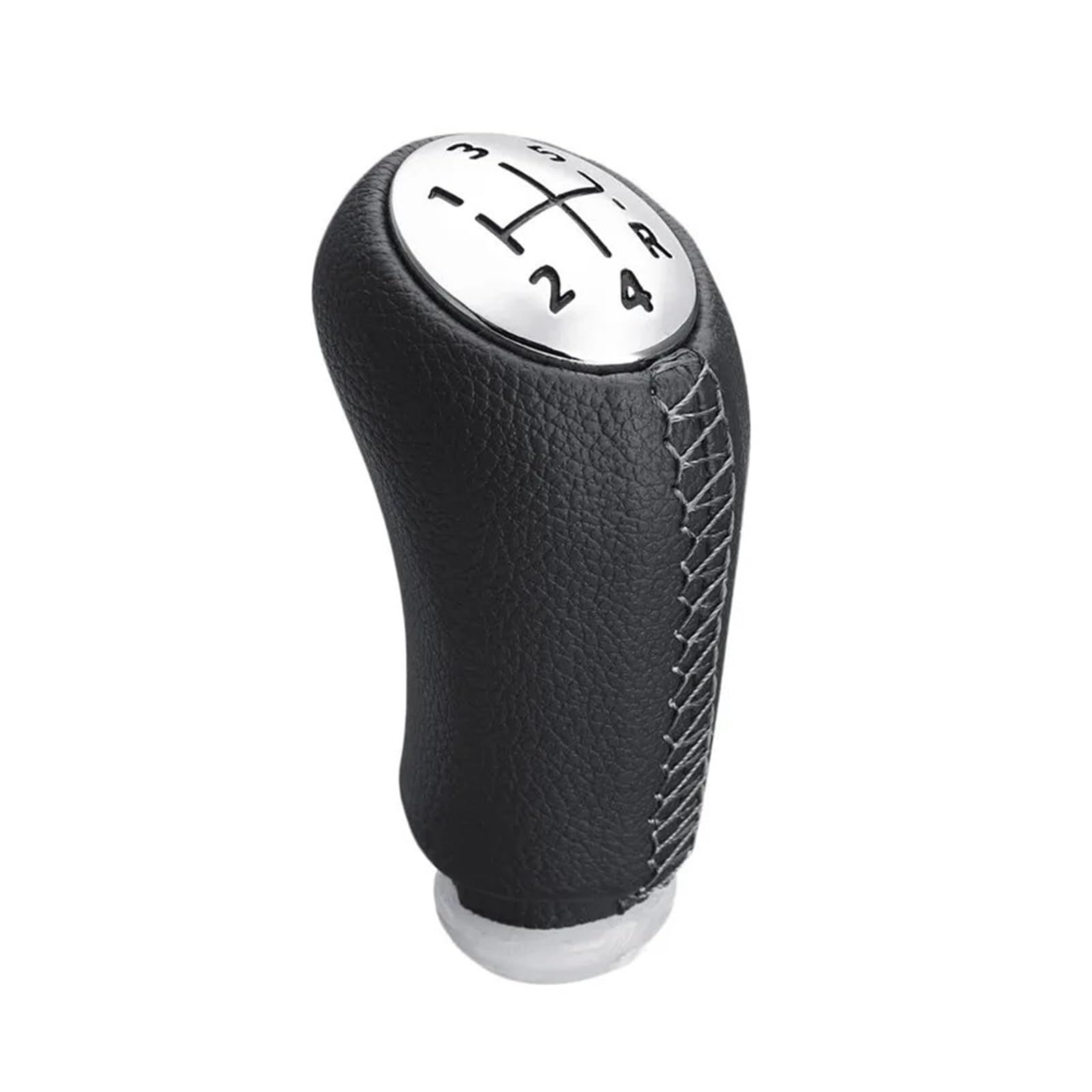 Rbevcrr Matte Gray Stitch Car Shift Lever Knob For Scenic Ii Mk2 For Megane 2 Mk 2 Mk For Clio Iii Mk3 Mt Shifter Stick Headball Pen Ball Matte Chromed Stick Shifter Pen(Matte Gray Stitch)