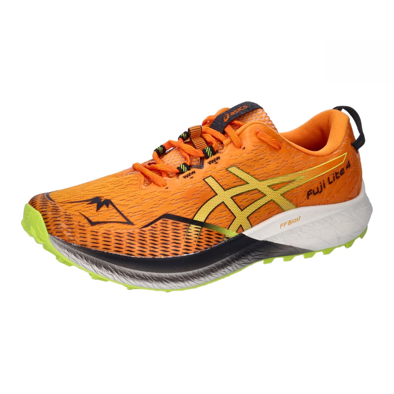 ASICS Fuji Lite 4 Hombre Zapatillas de Trail Running Naranja Verde