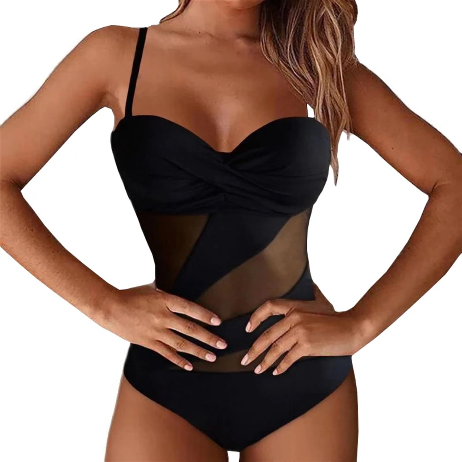 Maillot De Bain Femme 1 Pieces Noir Sexy Net une pièce maillot de bain fermé maillot de bain for femme Push Up corps femme maillot de bain maillot de bain plage piscine baigneur Pour L'ExtéRieur(A2205