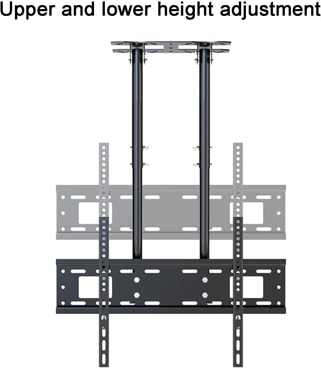 Soportes de TV Ajustables, Soportes de Techo, Soportes de Dos Postes para una Sola Pantalla, Soportes inclinables para televisores de 40 a 80 Pulgadas, Soportes de Techo