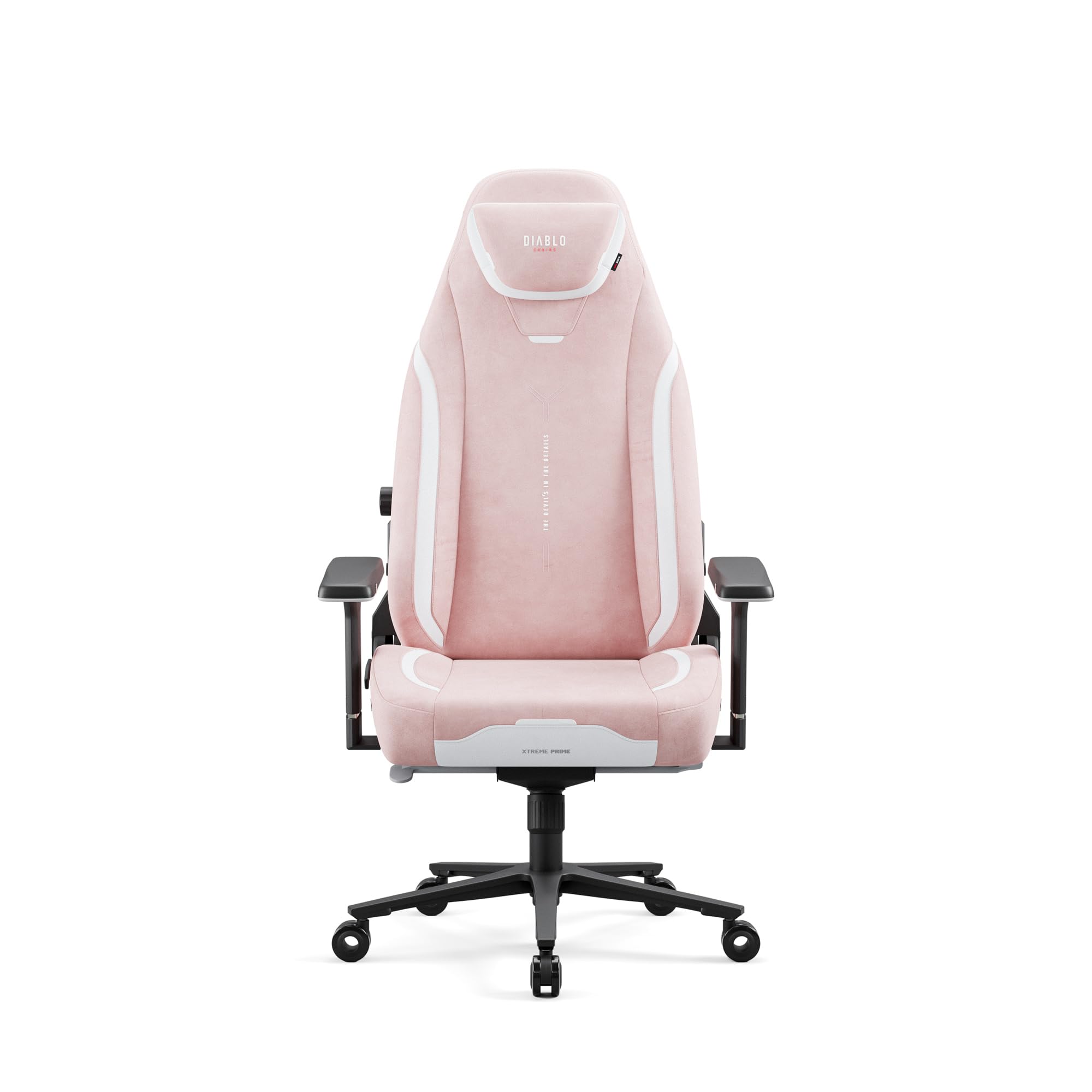 Diablo X-Eye Prime Fotel Gamingowy Ergonomiczny z Chłodzącym Siedziskiem, Magnetycznym Zagłówkiem Memory, Podparciem Lędźwi ProSpine i Podłokietnikami 4D - 140 kg - Akira Pink