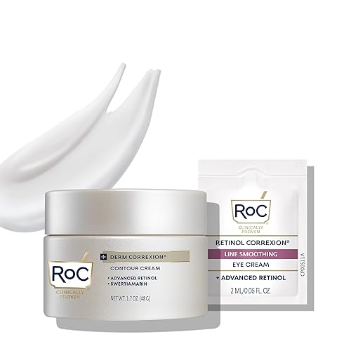 RoC Derm Correxion Crema para el cuello con ácido hialurónico y retinol avanzado para apretar visiblemente y levantar líneas horizontales del