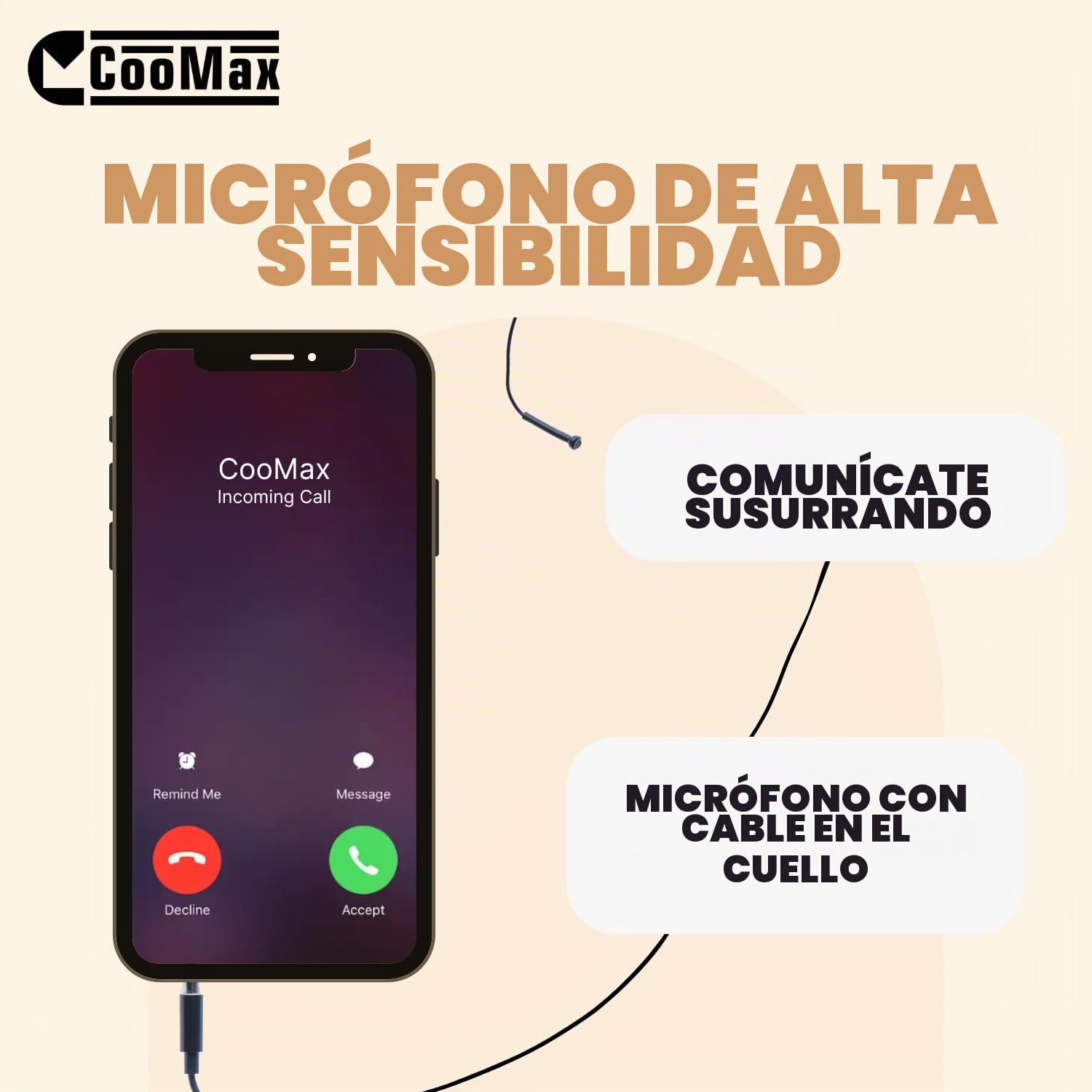 Pinganillo Examenes por Cable Oculto (VIP Pro Supermini + Microfono) | Jack 3,5 mm, Botón multifunción, Llamadas y grabaciones, Invisible, Auricular inalámbrico, Tamaño mini, Copiar en examen