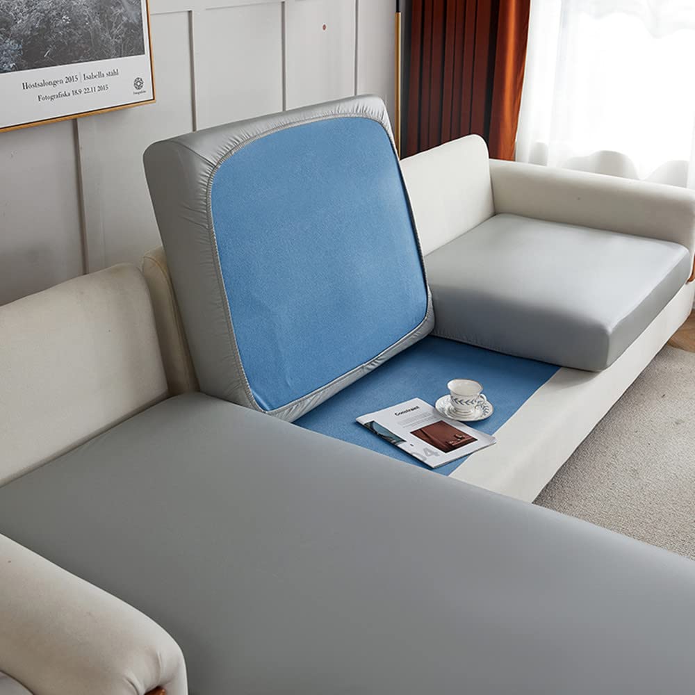 Artificial Leather Sofa Cushion Cover with High Elasticity Waterproof and Oil Resistant Protection