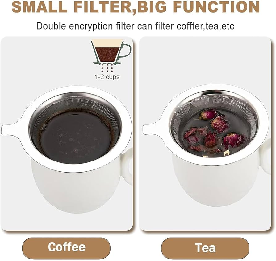 Gocciolatore per caffè senza carta in acciaio inossidabile, filtro