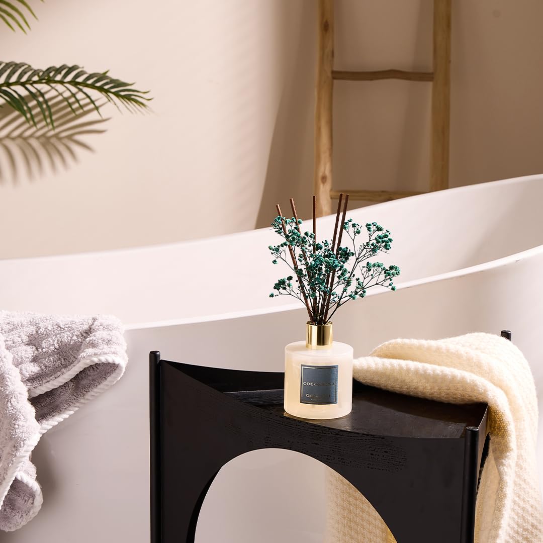 COCORRÍNA Diffusore Profumo Ambiente 200ml con Bastoncini, Cashmere Vanilla, 2 Pack, Diffusore di Olio Essenziale di Fragranza per la Casa per la Decorazione della Mensola del Bagno