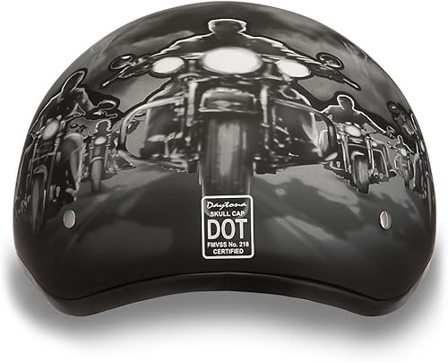 Miniatura 4 de Daytona Helmets - Casco de motocicleta de media carcasa, aprobado por el DOT (gráficos)