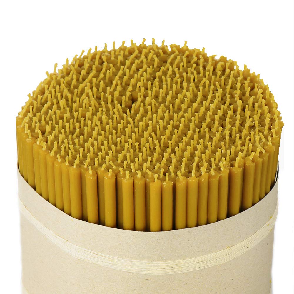 NKlaus 2453 g Świece ołtarzowe z wosku pszczelego, jakość kościelna, cienkie świece rytualne (ok. 750 sztuk) 36261